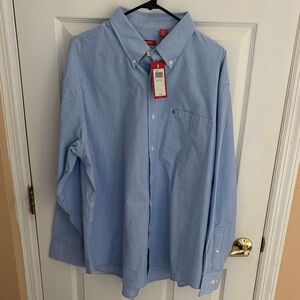Izod NWT size XL Light Blue Button-Down Casual Shirt